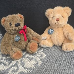 Bundle GUND Brown and Cream Teddy Bear Duo